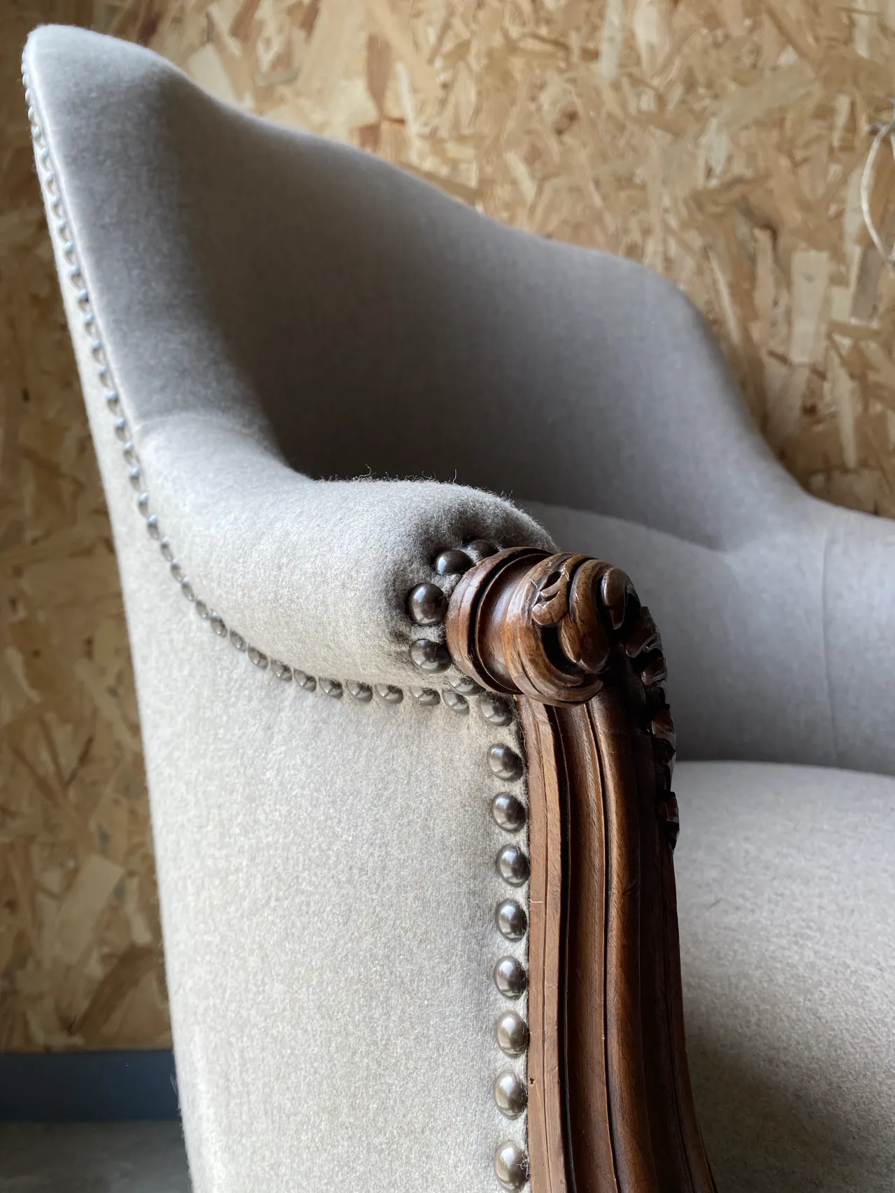 Fauteuils - Détail bergère de style - fabrication à Grenoble et Chambéry