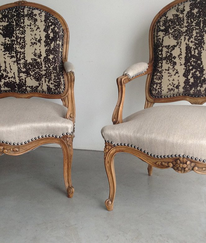 30. Fauteuils - Fauteuils de salon d'époque LOUIS XVI